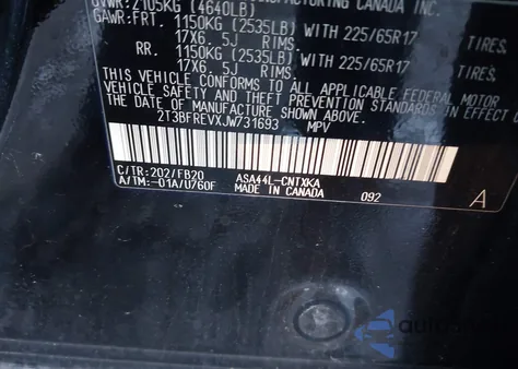 2018 Toyota Rav4 Le z USA, uszkodzony, nr VIN 2T3BFREVXJW731693